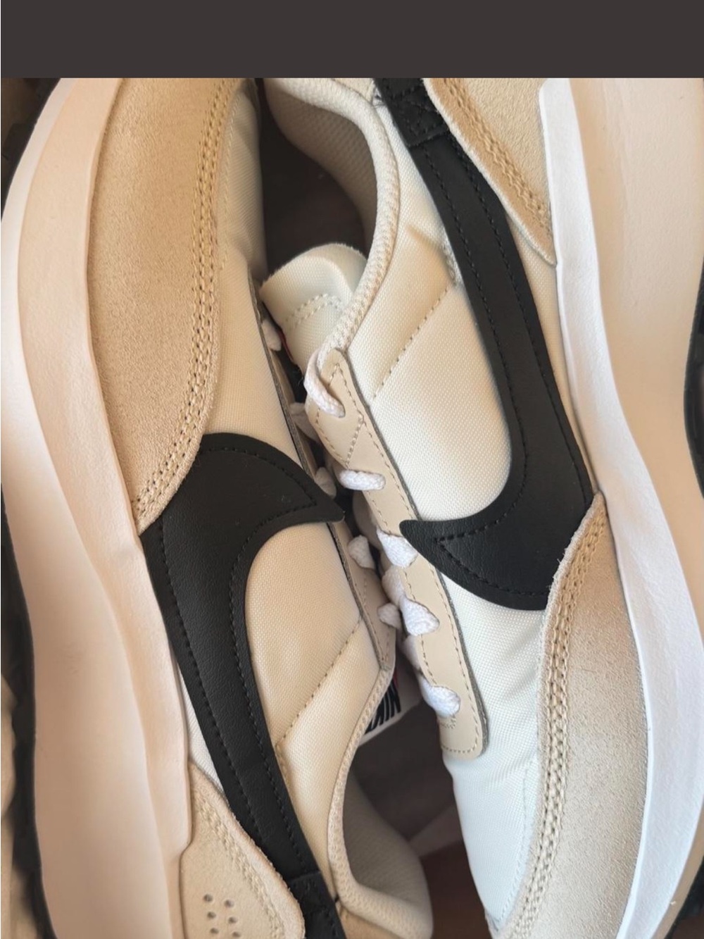 Nike Beige, Black and White Low-Top Sneaker - Picture 2 of 5